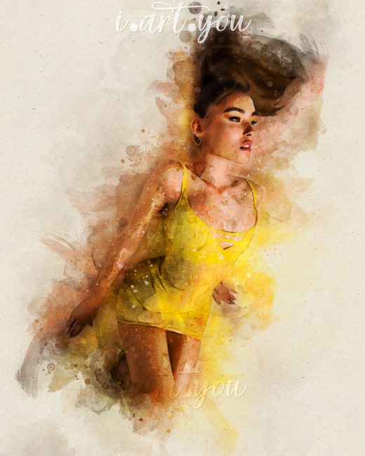 Madison Beer watercolor art